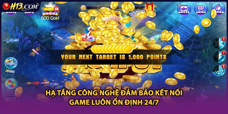 Hạ tầng công nghệ đảm bảo kết nối game luôn ổn định 24/7